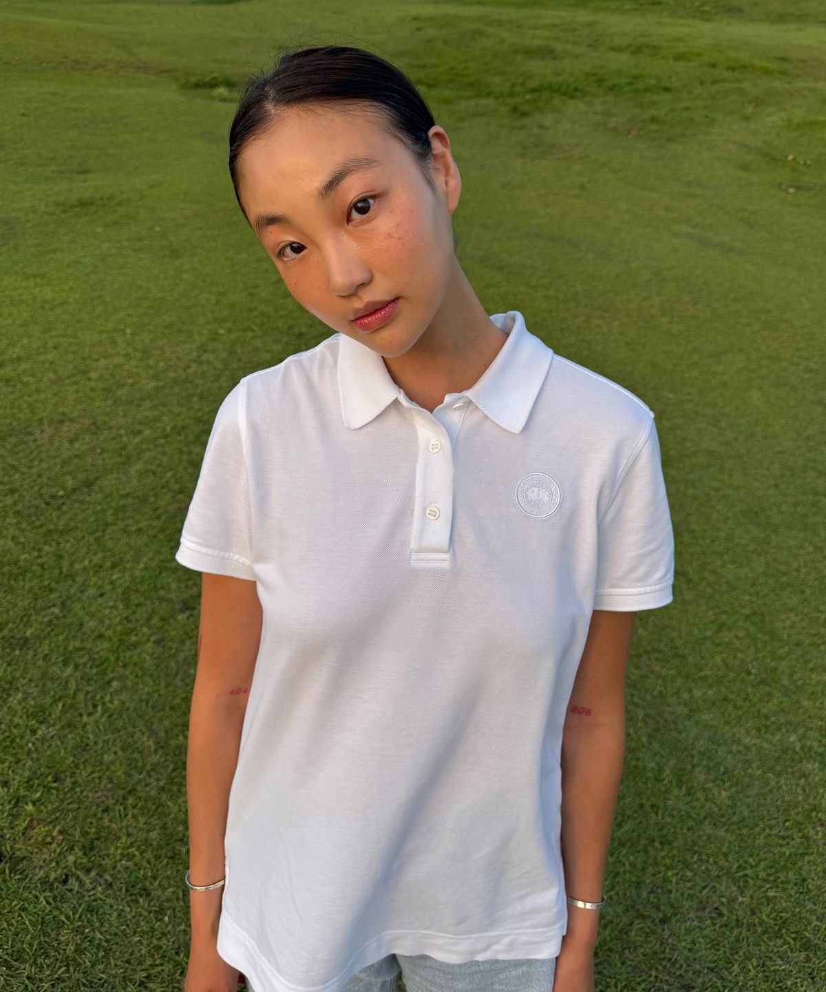 캐나다구스(CANADAGOOSE) 여성 알미라 폴로(White)_Q266AWTT01WHB