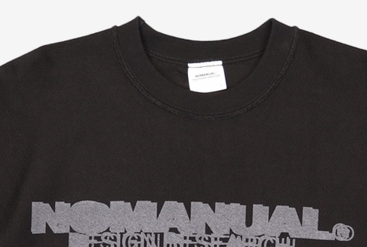노매뉴얼(NOMANUAL) GPH REVERSED SWEATSHIRT - BLACK M