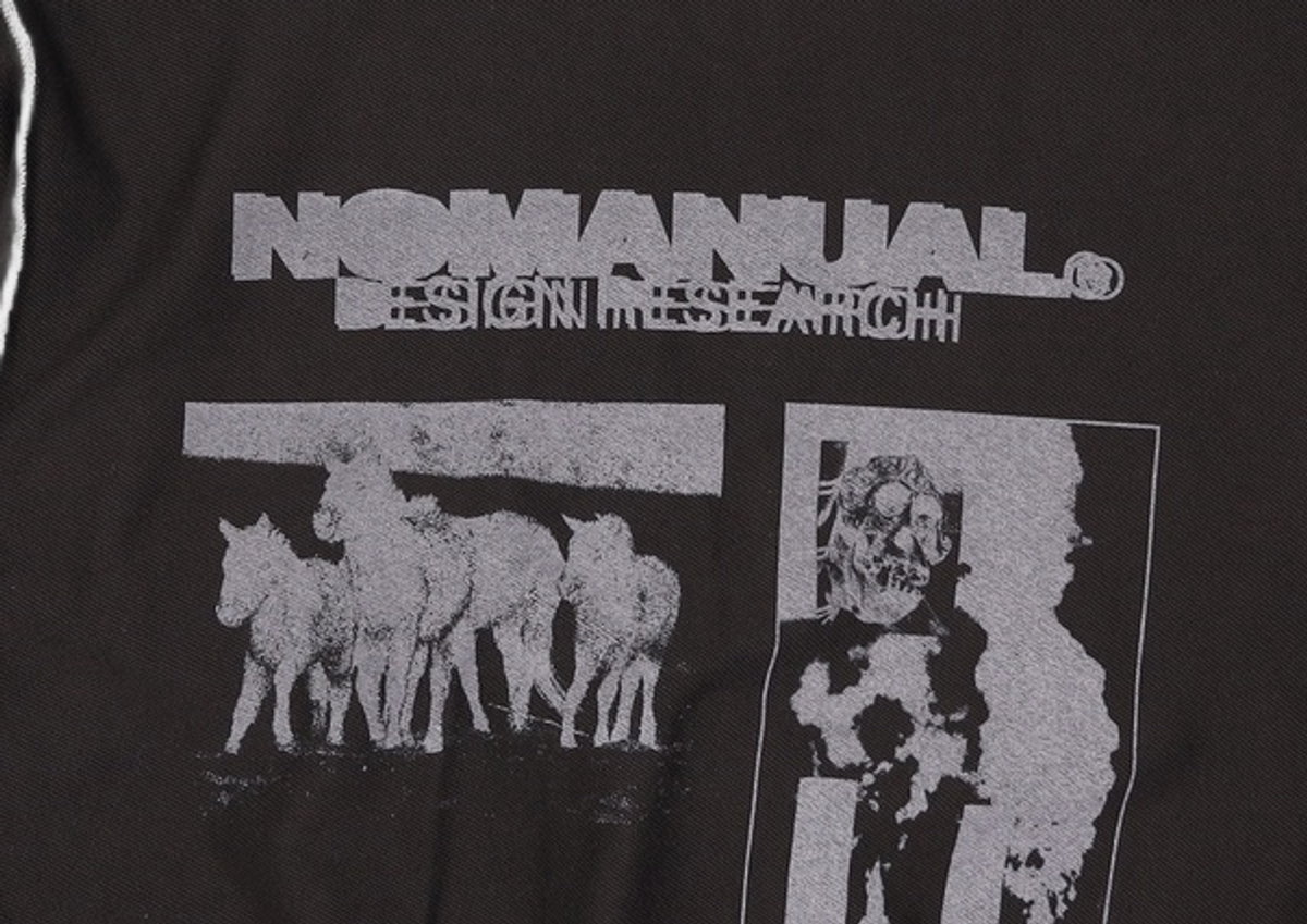 노매뉴얼(NOMANUAL) GPH REVERSED SWEATSHIRT - BLACK M
