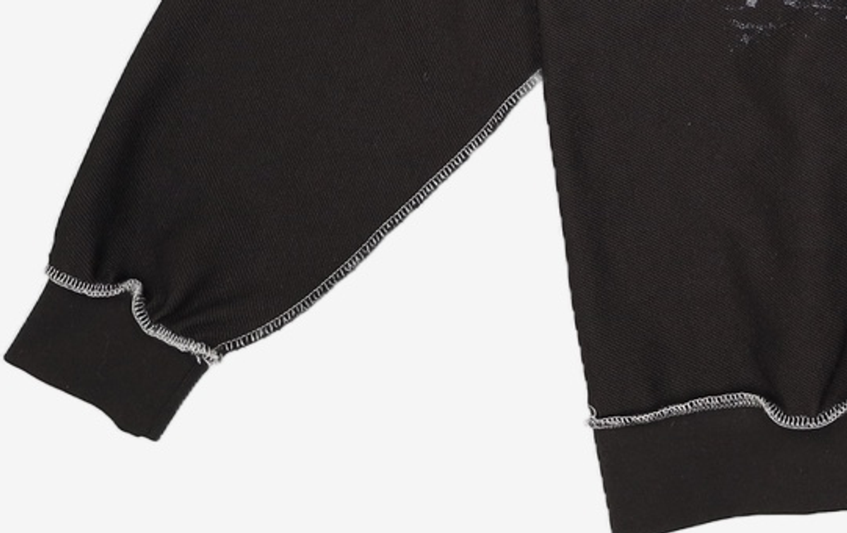 노매뉴얼(NOMANUAL) GPH REVERSED SWEATSHIRT - BLACK M