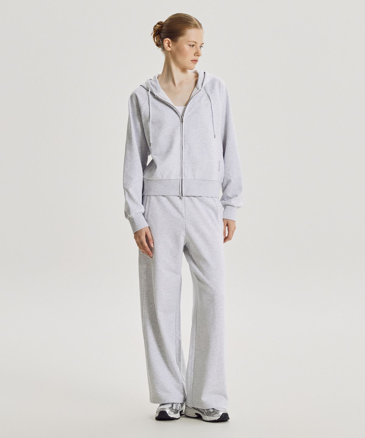 뉴발란스(NEW BALANCE) NBMDG4W912 / WOMEN 에센셜 후드집업 (L/GRAY)