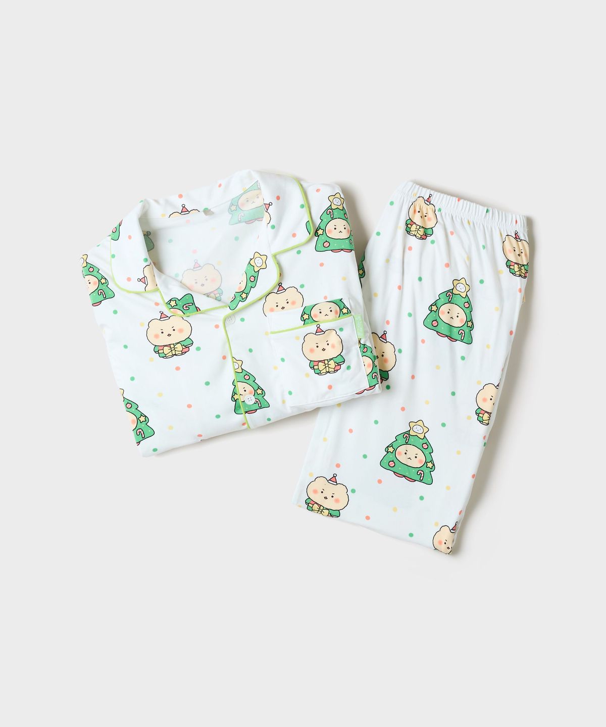 스파오(SPAO) [망그러진곰] 피치스판 긴팔 파자마(Ivory)_SPPPG49U11
