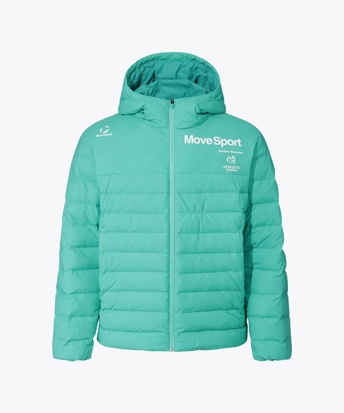 무브스포츠 바이 데상트(MOVESPORT BY DESCENTE) 경량 후드형 덕다운 자켓 민트 VS121EDJ11