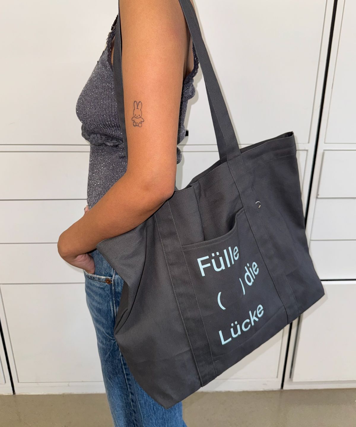 필인더블랭크(FILLINTHEBLANK) Blank Canvas Bag (grey)