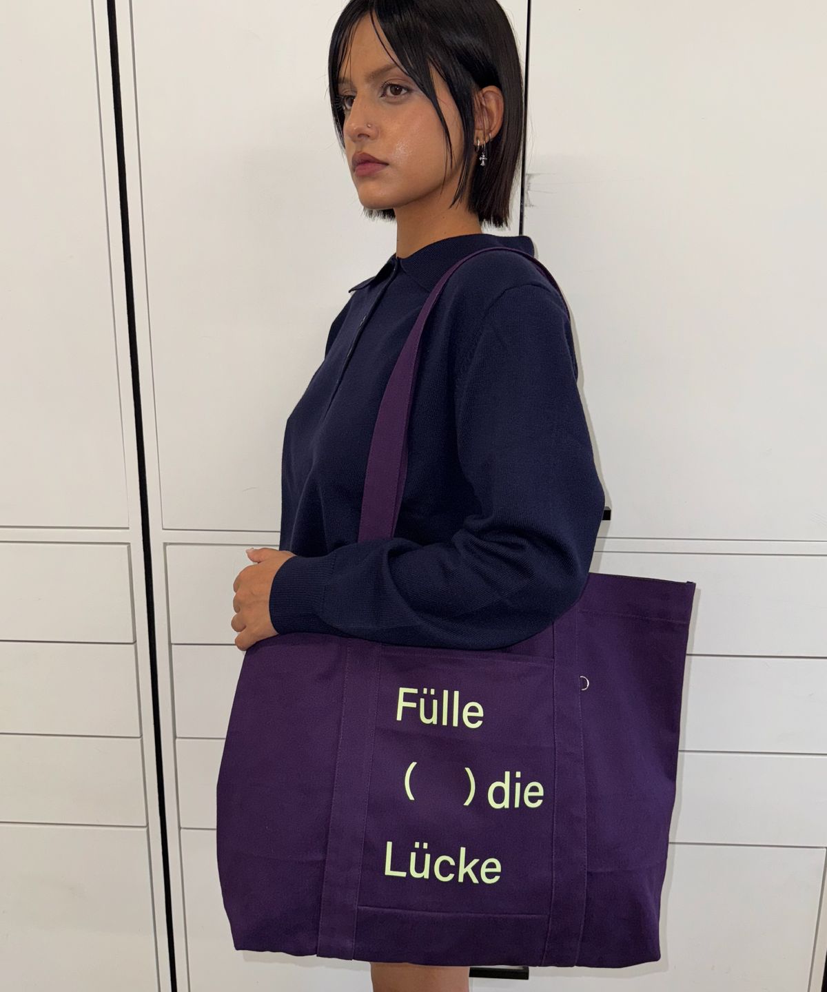 필인더블랭크(FILLINTHEBLANK) Blank Canvas Bag (purple)