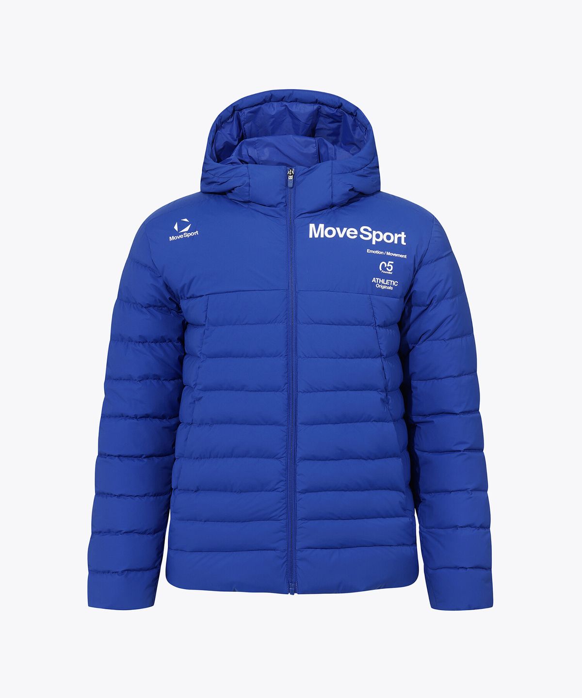 무브스포츠 바이 데상트(MOVESPORT BY DESCENTE) 경량 후드형 덕다운 자켓 블루 VS121EDJ11