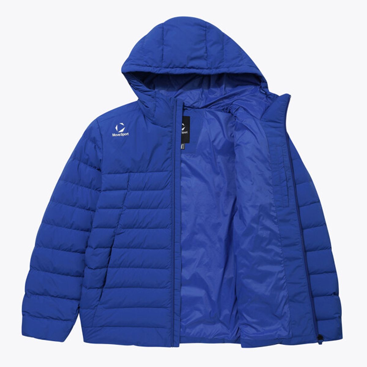 무브스포츠 바이 데상트(MOVESPORT BY DESCENTE) 경량 후드형 덕다운 자켓 블루 VS121EDJ11