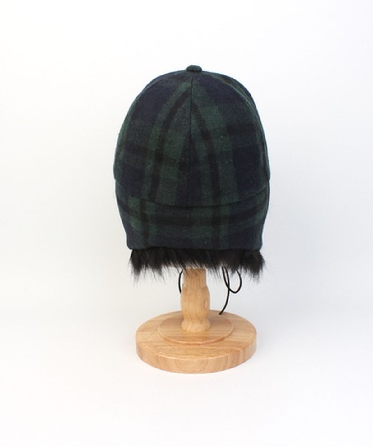 유니버셜 케미스트리(UNIVERSAL CHEMISTRY) Check Green Fur Earflap Cap 귀달이모자