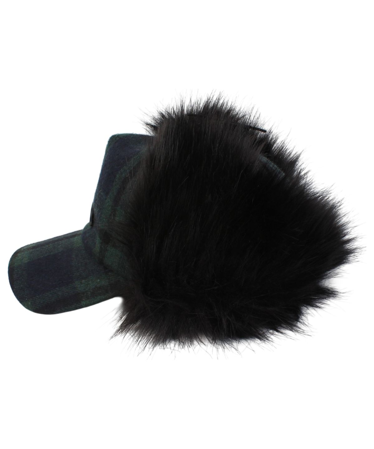 유니버셜 케미스트리(UNIVERSAL CHEMISTRY) Check Green Fur Earflap Cap 귀달이모자