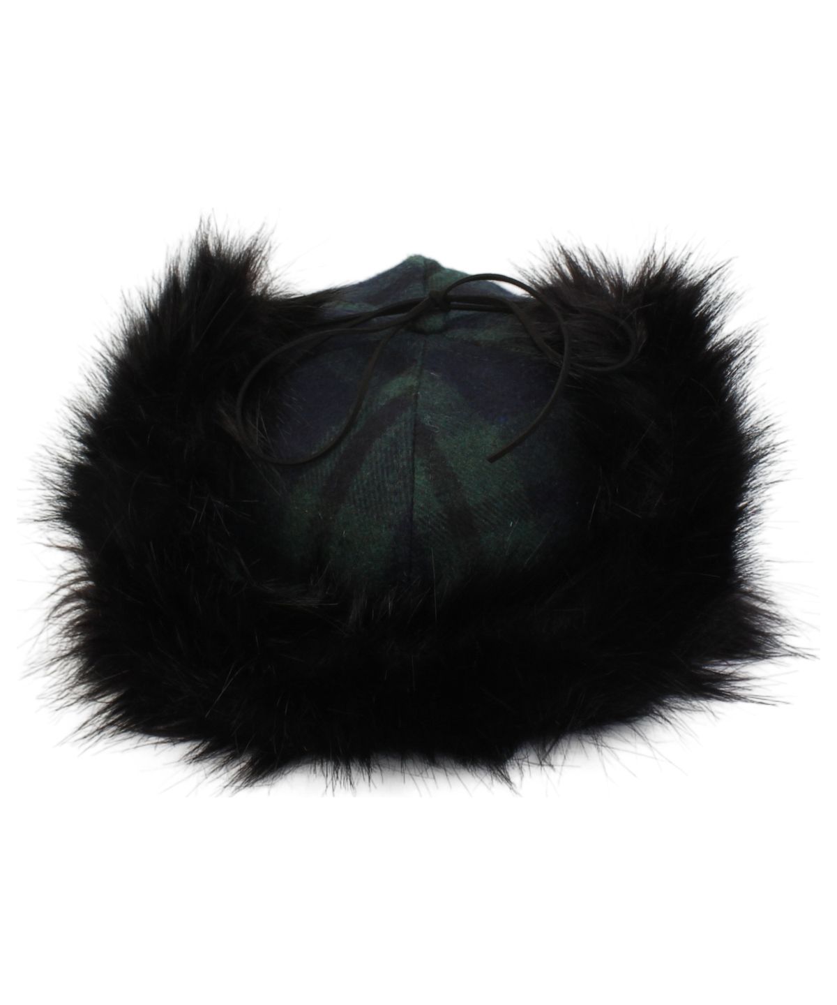 유니버셜 케미스트리(UNIVERSAL CHEMISTRY) Check Green Fur Earflap Cap 귀달이모자