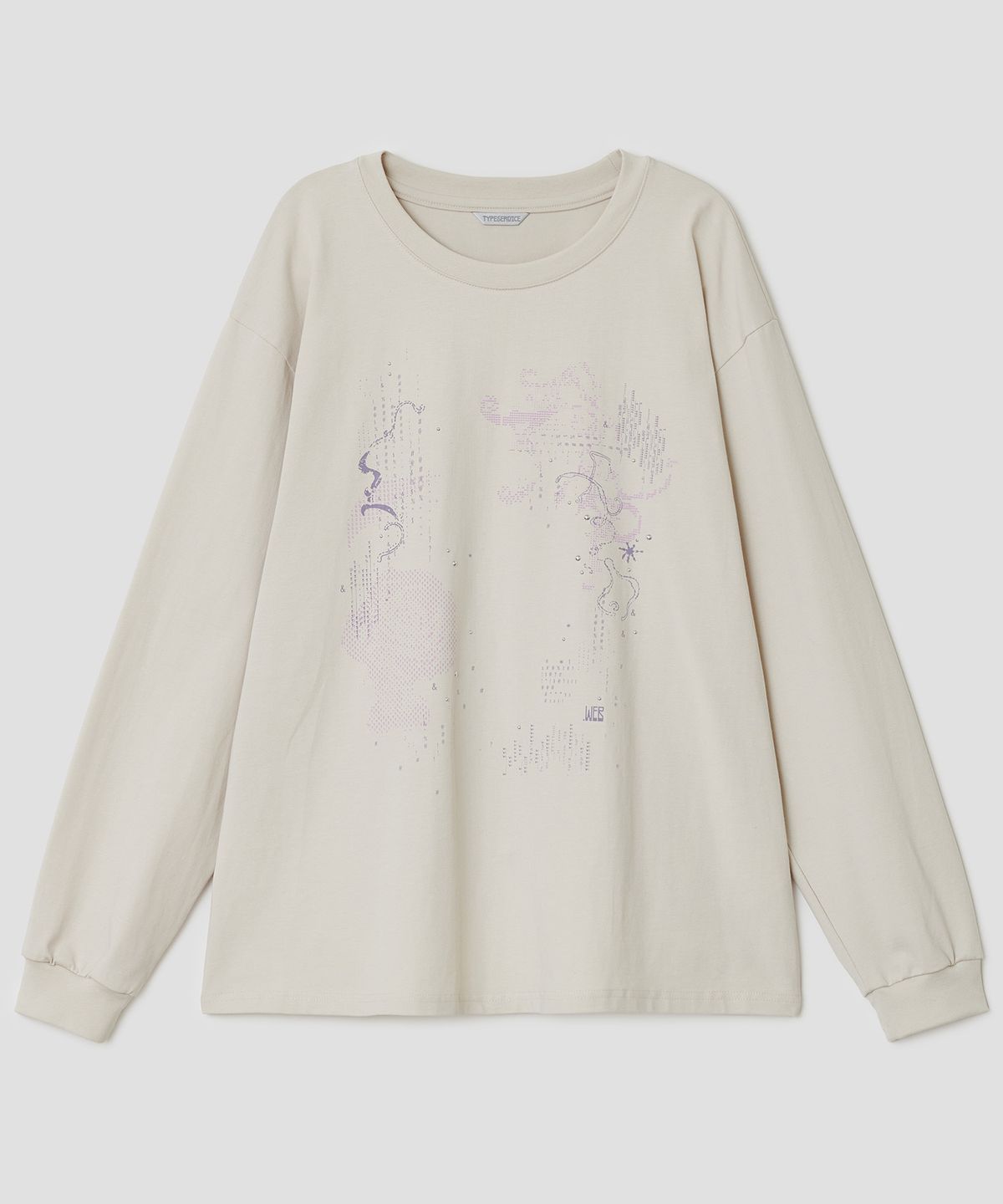 타입서비스(TYPESERVICE) Pixel Fade Hotfix Top [Beige]