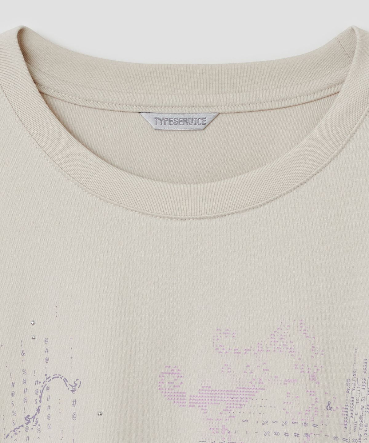 타입서비스(TYPESERVICE) Pixel Fade Hotfix Top [Beige]