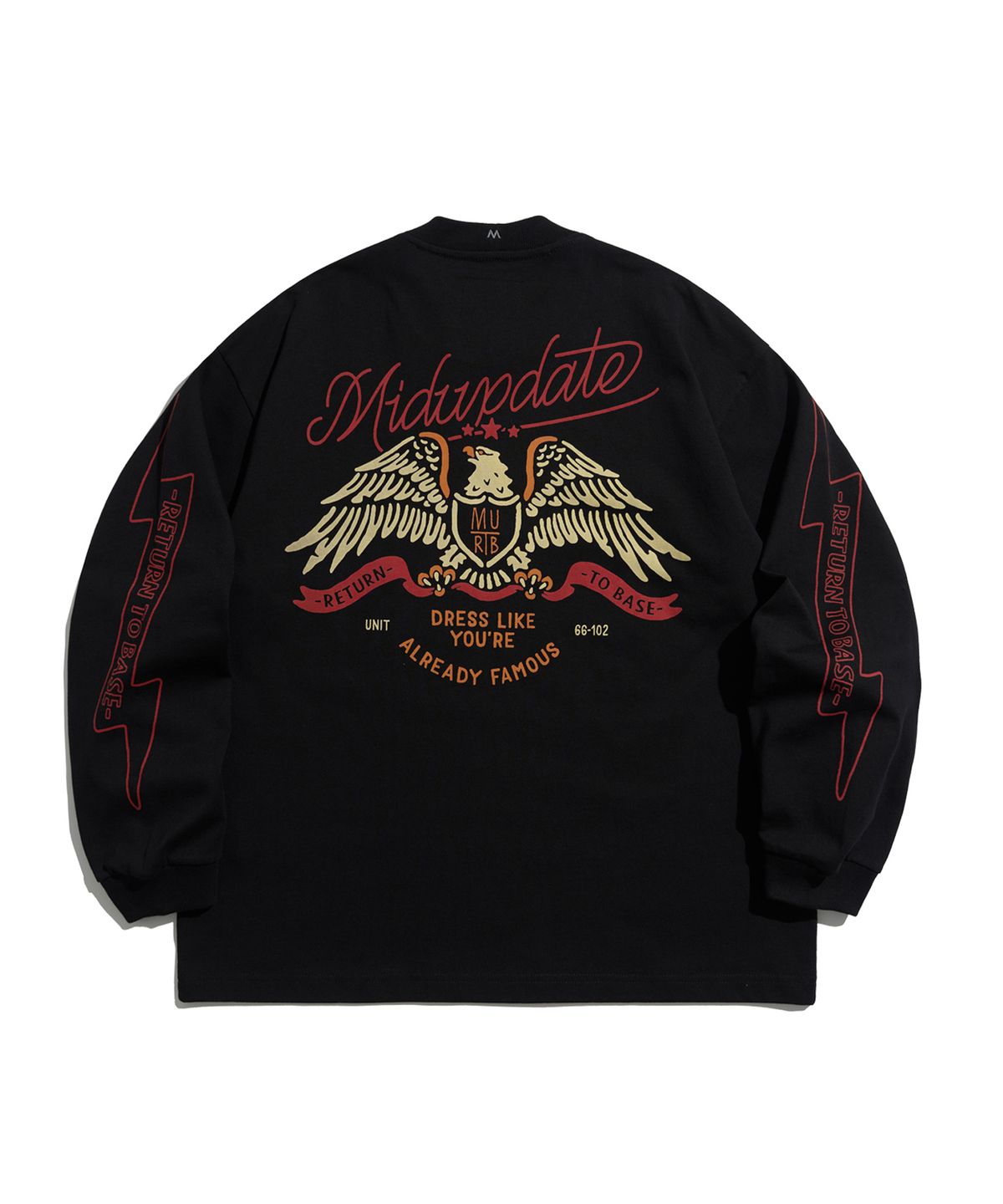 미드업데이트(MIDUPDATE) Biker Graphic Heavyweight Long Sleeve_BLK