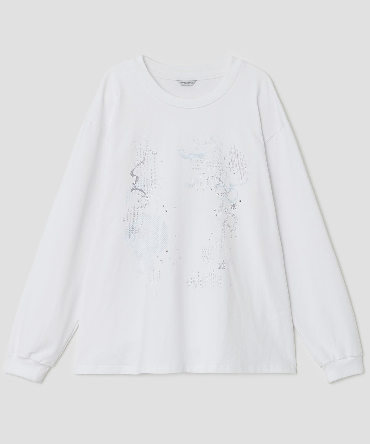 타입서비스(TYPESERVICE) Pixel Fade Hotfix Top [White]