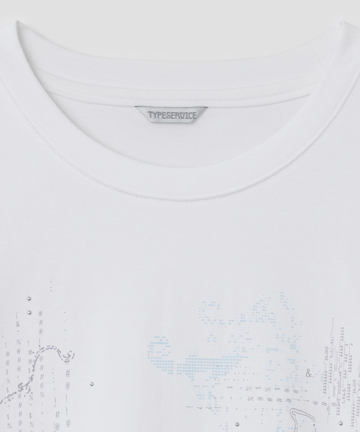 타입서비스(TYPESERVICE) Pixel Fade Hotfix Top [White]