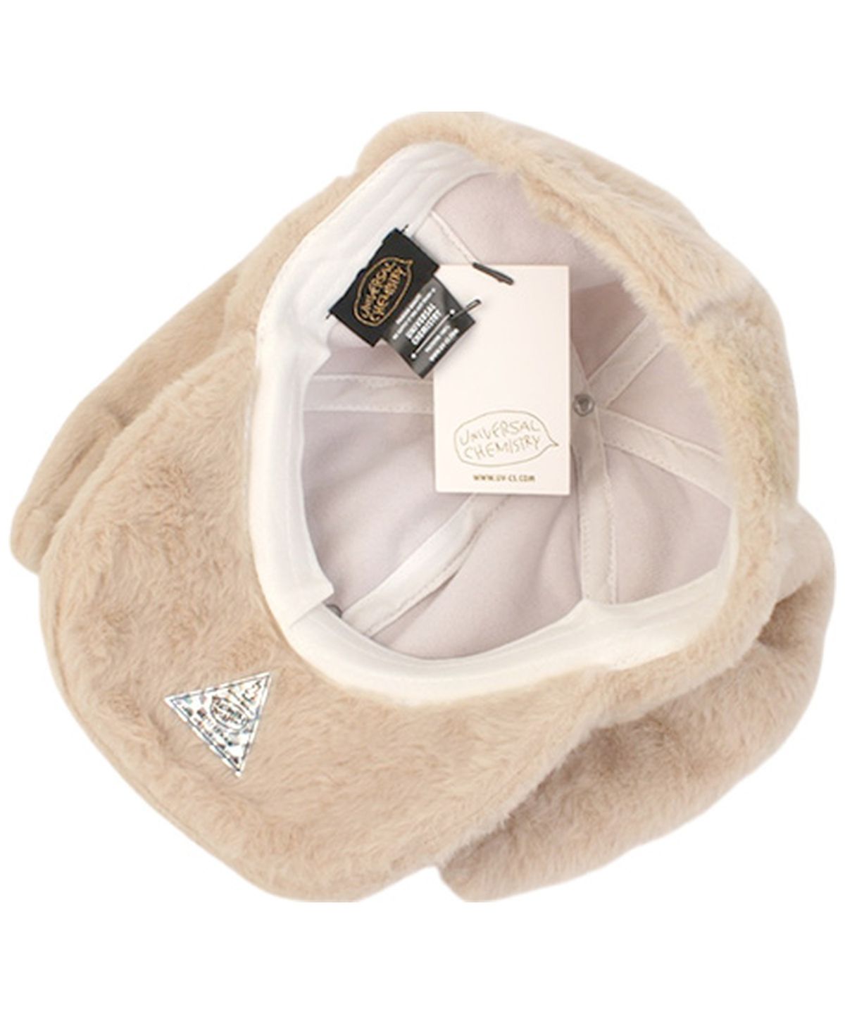 유니버셜 케미스트리(UNIVERSAL CHEMISTRY) Rabbit Fur Beige Ballcap 토끼모자