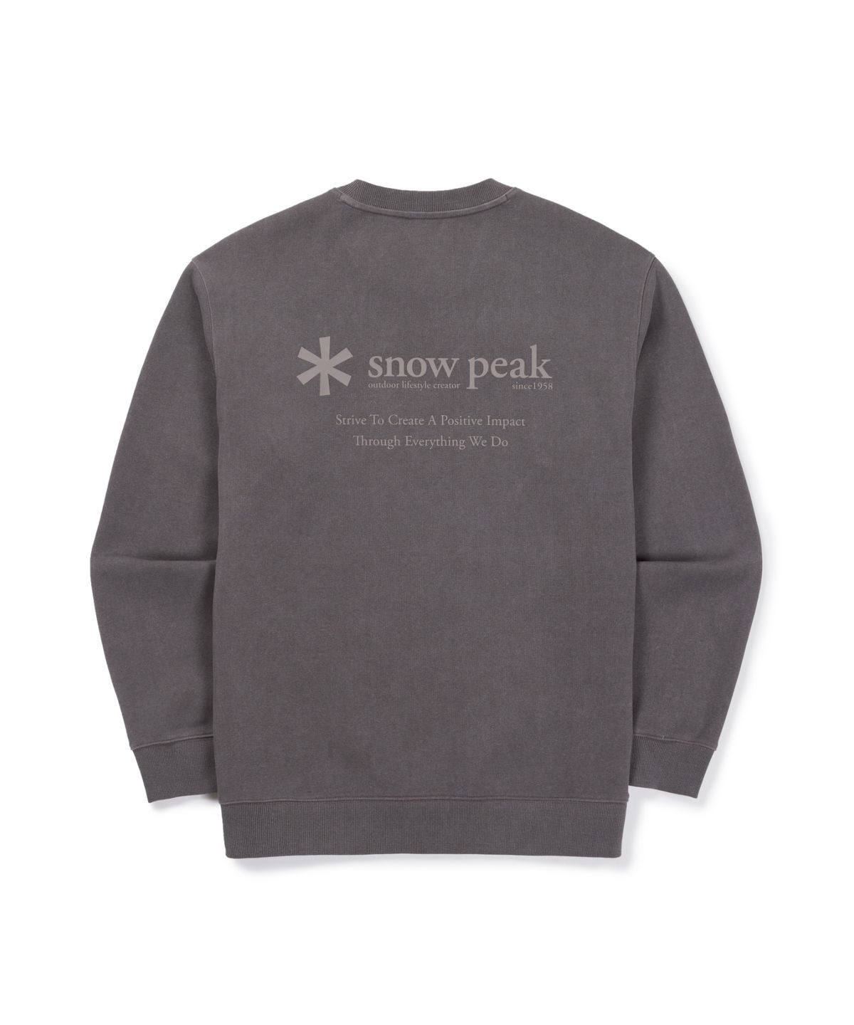 스노우피크 어패럴(SNOWPEAK APPAREL) 피그먼트 다잉 레터링 맨투맨 (S26FUFHT64) Choco Brown