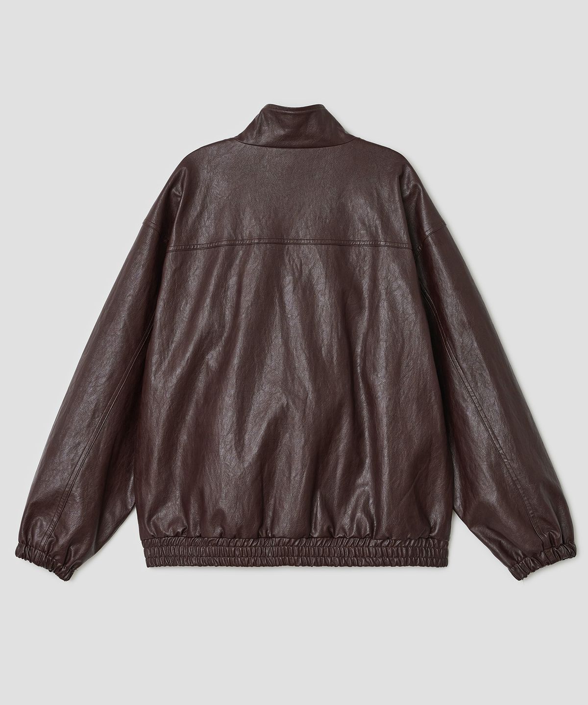 타입서비스(TYPESERVICE) Faux Leather Blouson [Burgundy]