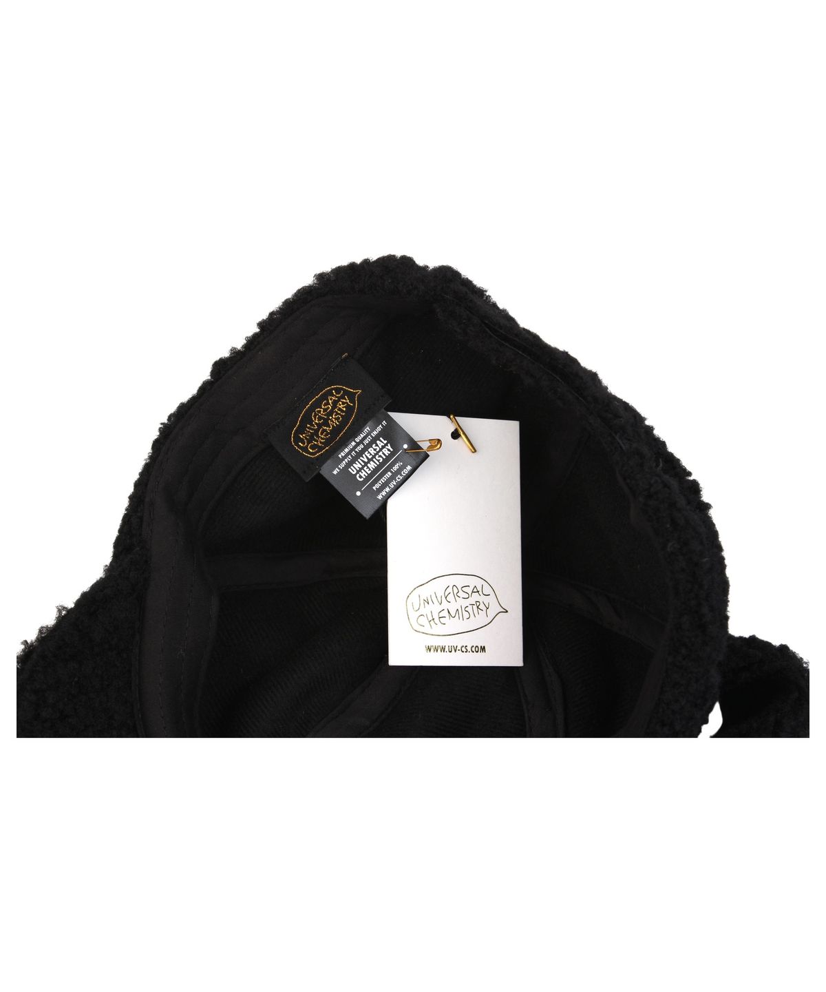 유니버셜 케미스트리(UNIVERSAL CHEMISTRY) Rabbit Fleece Black Ballcap 토끼모자