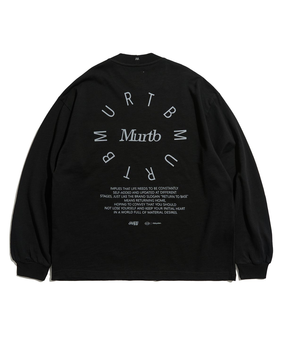 미드업데이트(MIDUPDATE) Circle Typo Pocket L/S Tee_BLK