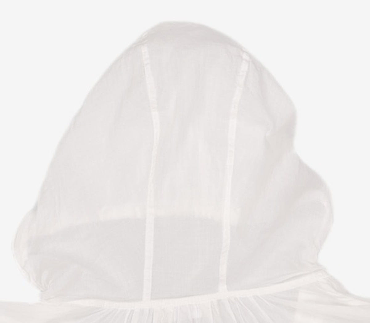 아모멘토(AMOMENTO) SHEER SHIRRING HOODED BLOUSE_WHITE 0