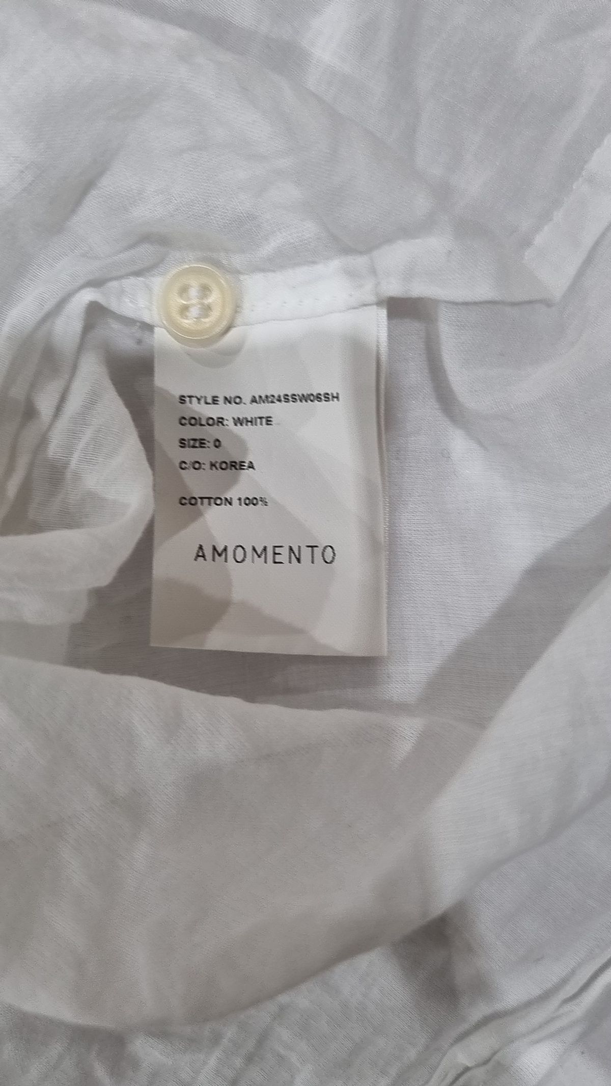 아모멘토(AMOMENTO) SHEER SHIRRING HOODED BLOUSE_WHITE 0