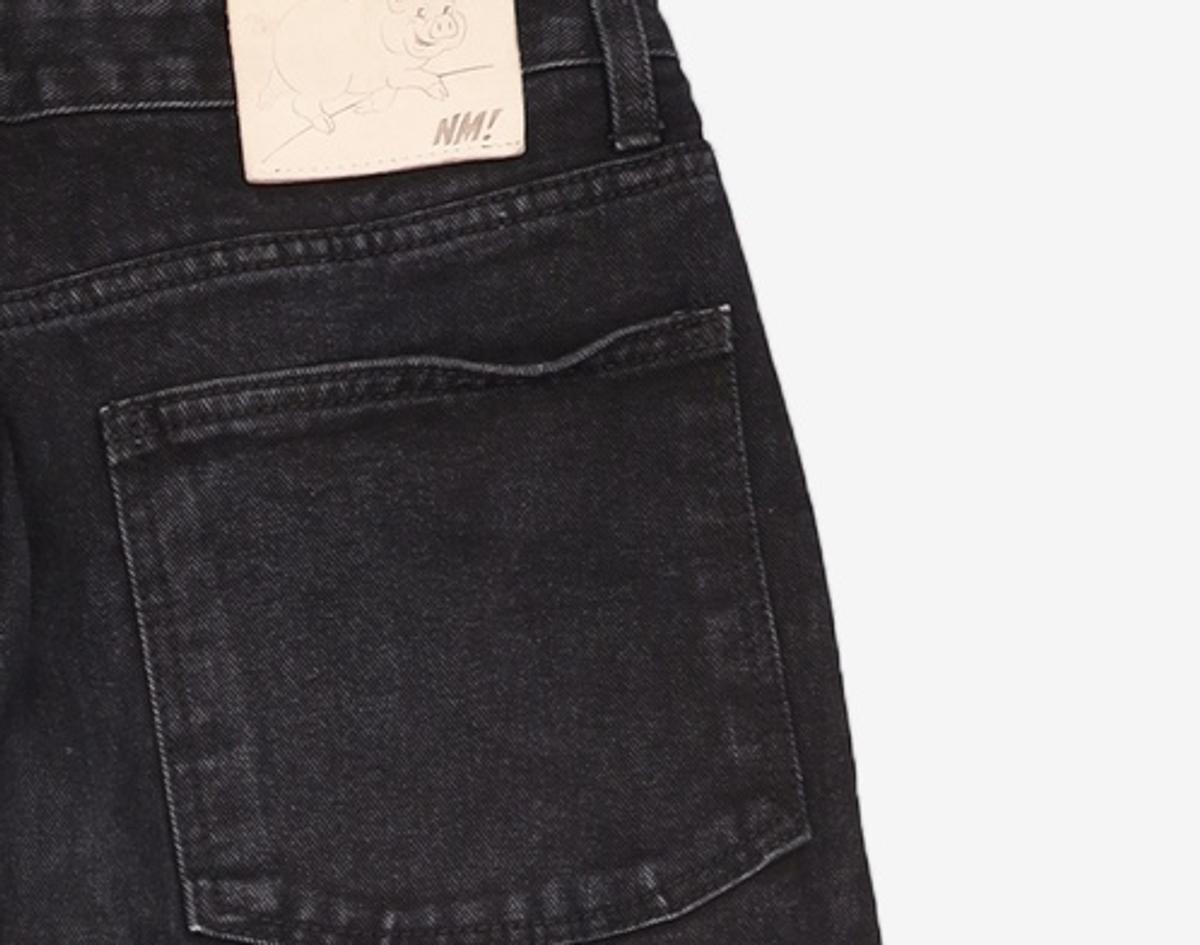 노매뉴얼(NOMANUAL) ONE TUCK REVERSED POCKET PANTS - BLACK L