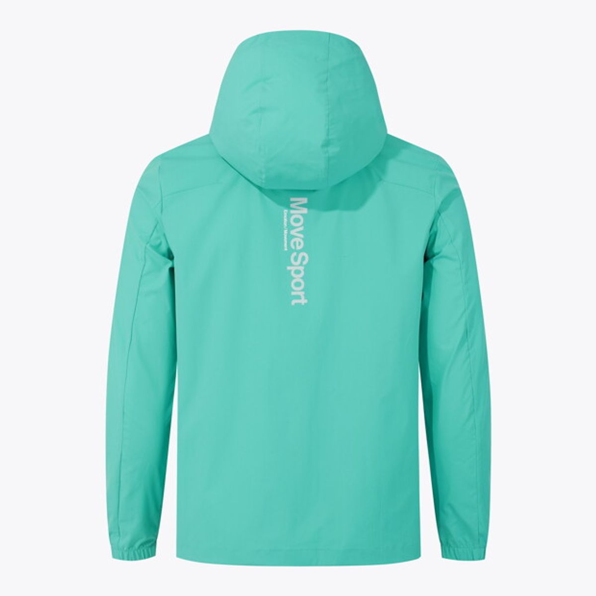 무브스포츠 바이 데상트(MOVESPORT BY DESCENTE) 워딩 그래픽 우븐 후드형 바람막이 자켓 민트 VS123EWB11