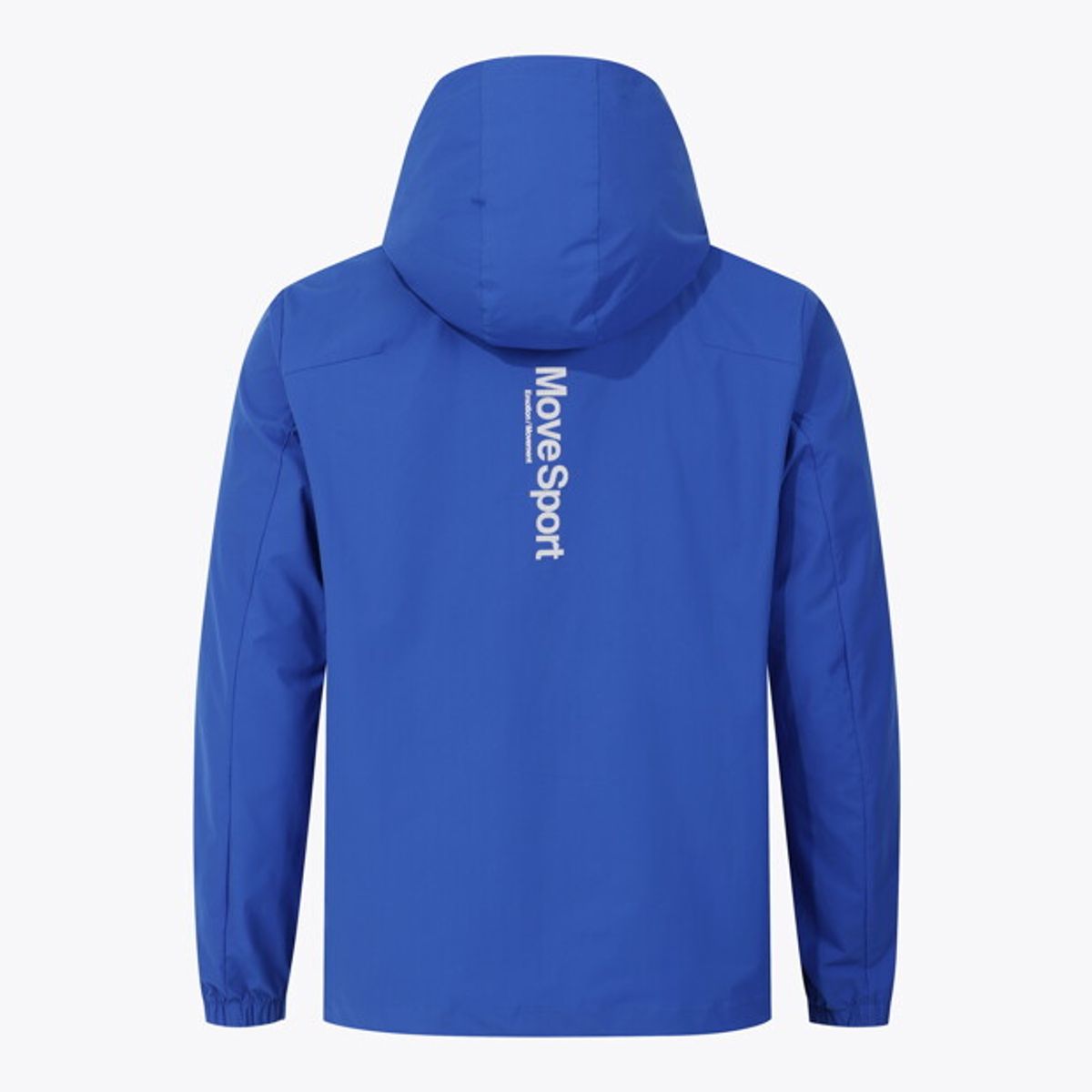 무브스포츠 바이 데상트(MOVESPORT BY DESCENTE) 워딩 그래픽 우븐 후드형 바람막이 자켓 블루 VS123EWB11