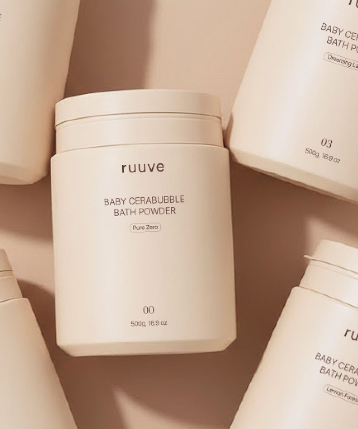 러베(RUUVE) 베이비 세라버블 자연유래 배스 파우더 500g