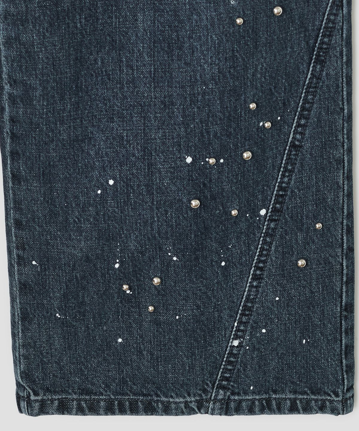 타입서비스(TYPESERVICE) Rivet Splash Denim Pants [Blue]