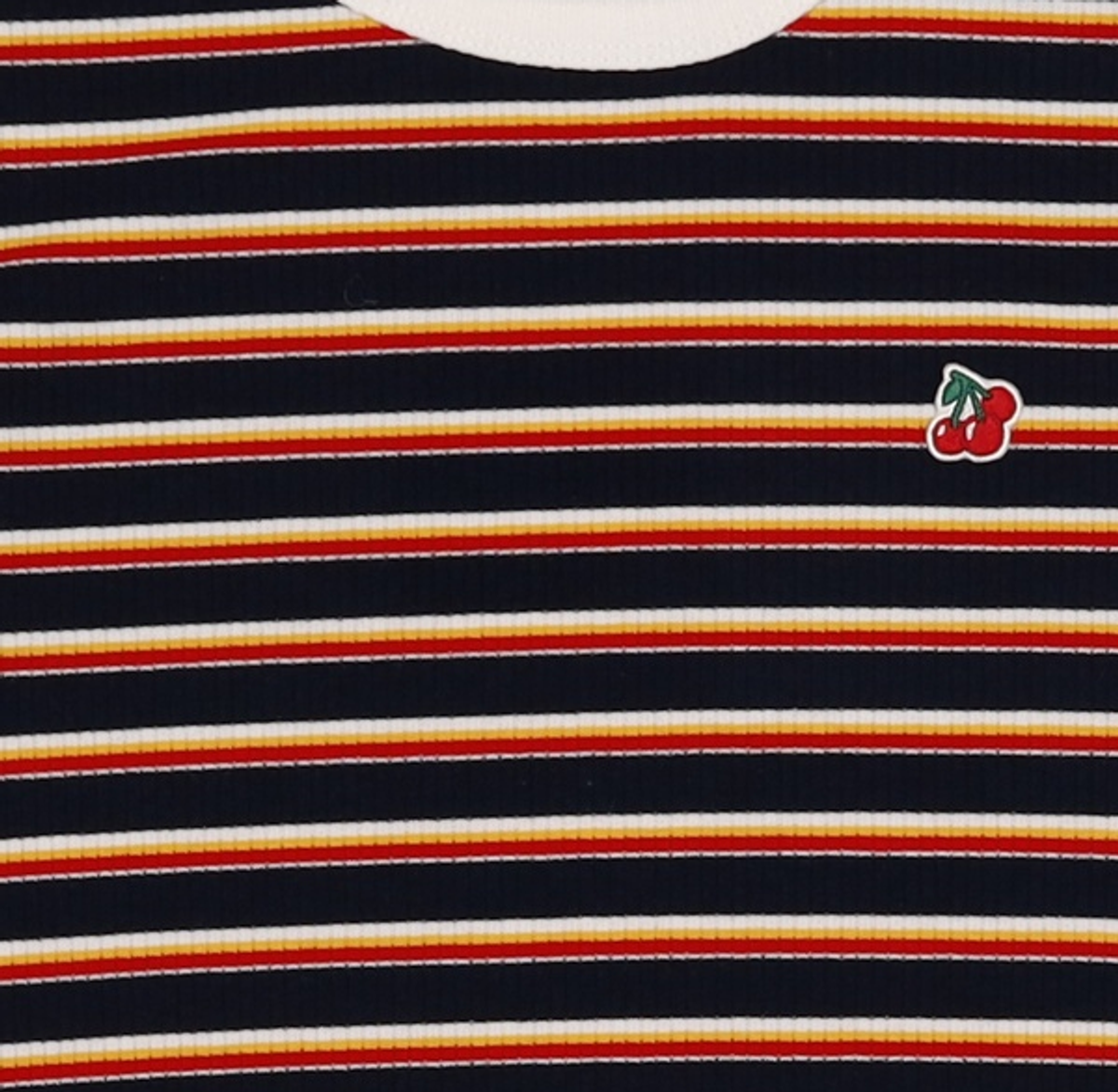 스파오(SPAO) 멀티 스트라이프 크롭 반팔 티셔츠 SPRSA25G31 L