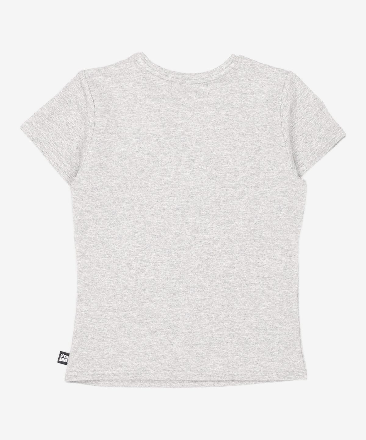 유희(YOUHEE) LETTERING T-SHIRT MELANGE GREY FREE