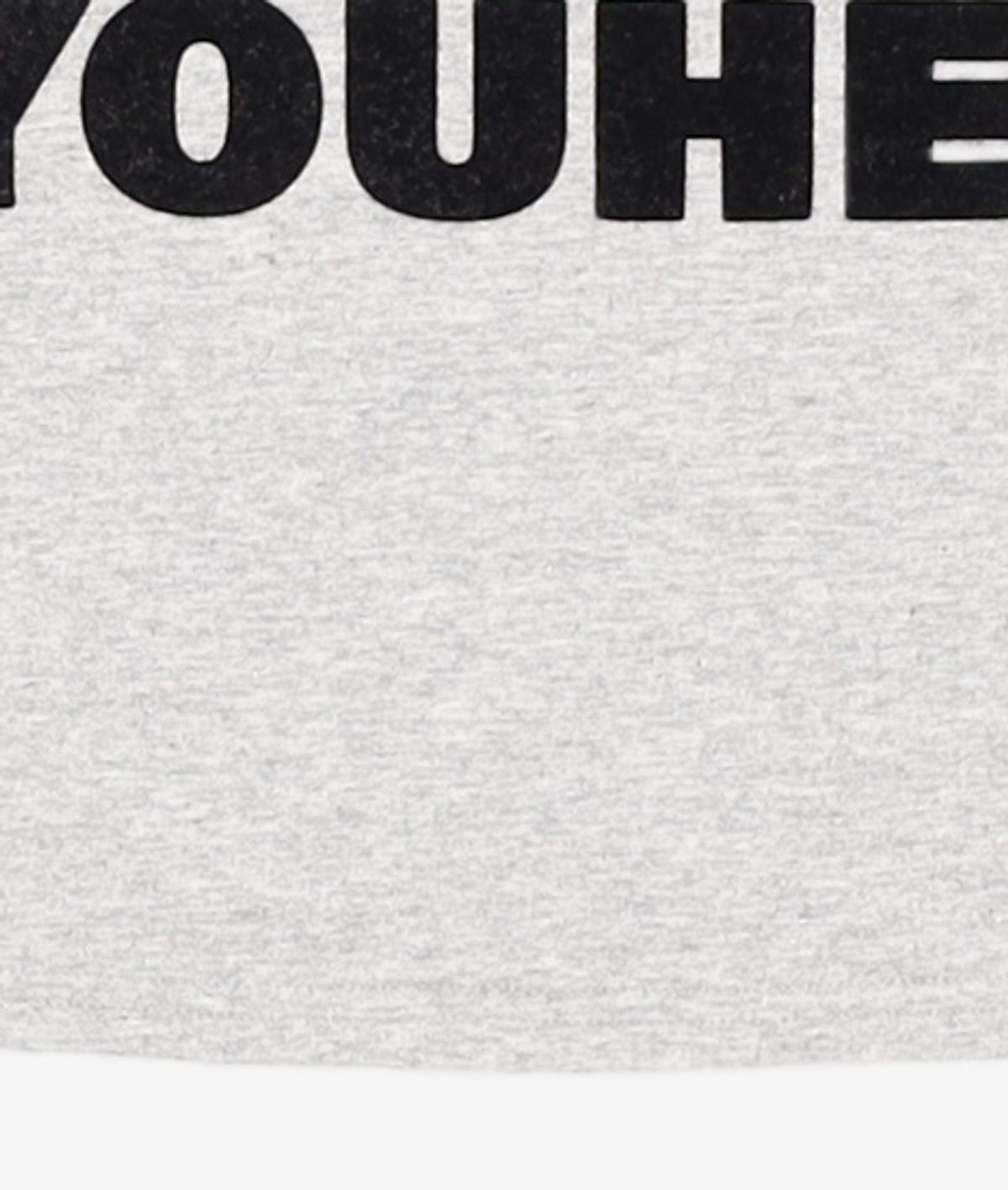 유희(YOUHEE) LETTERING T-SHIRT MELANGE GREY FREE