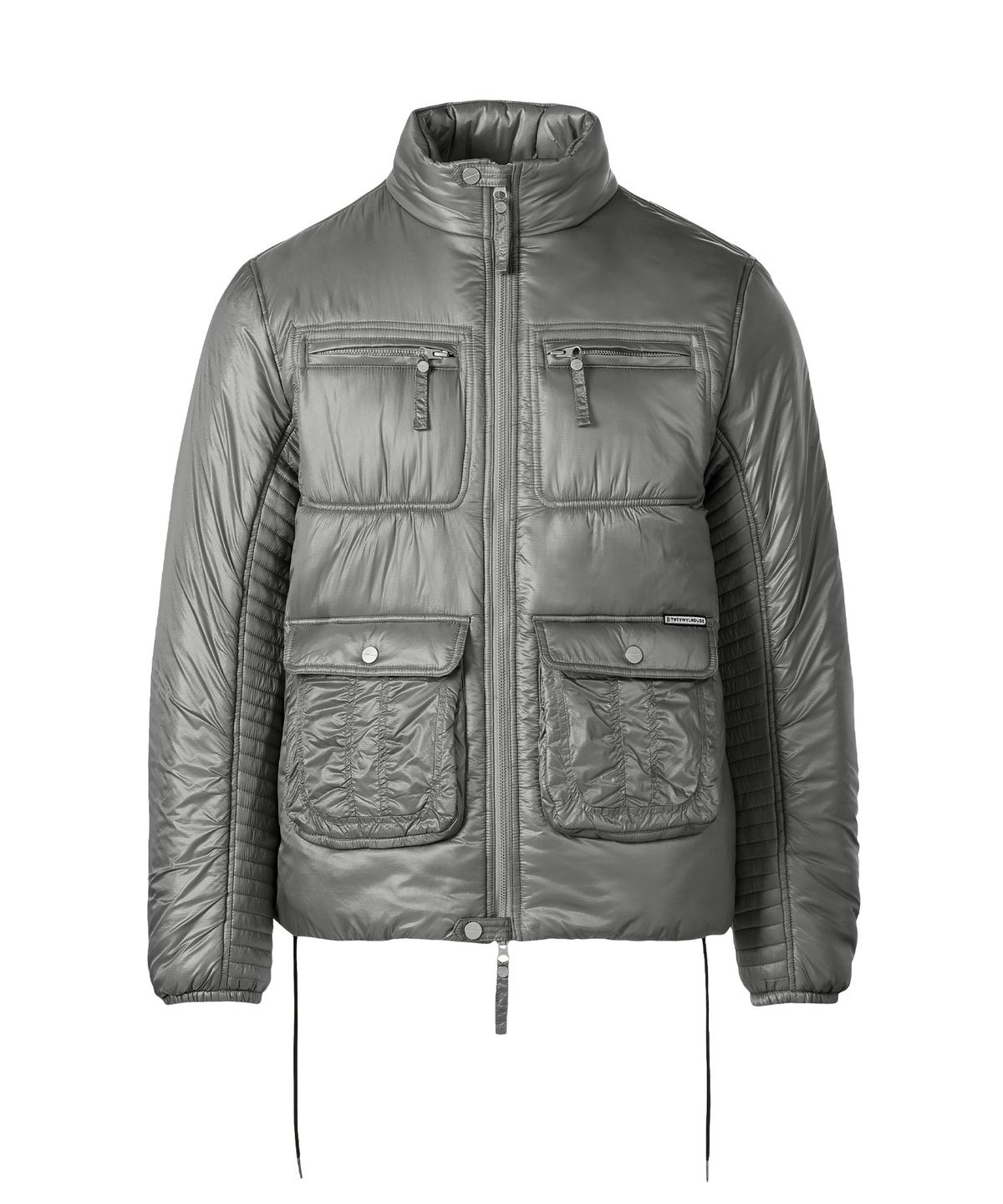 더바이닐하우스(THEVINYLHOUSE) UTILITY HIGH NECK LIGHT JACKET GREY