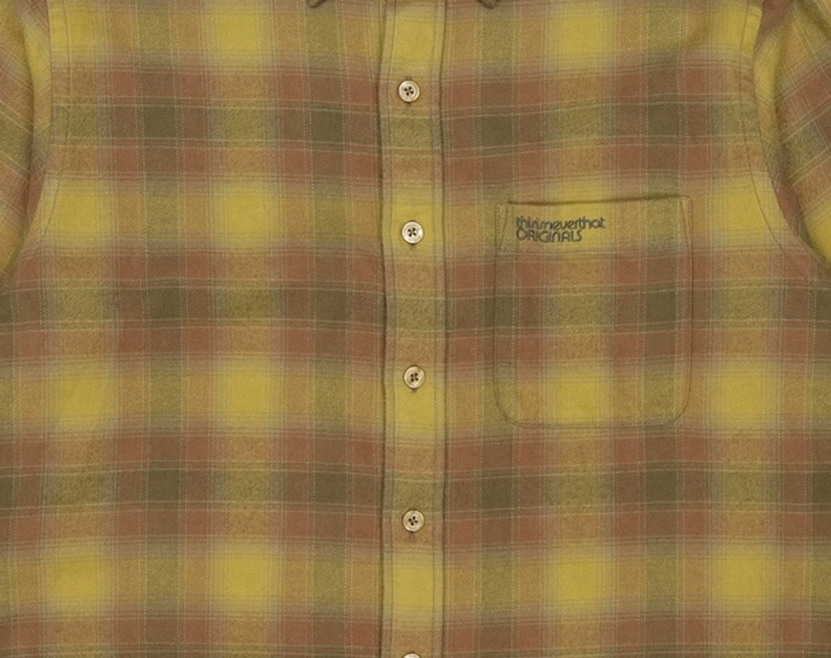 디스이즈네버댓(THISISNEVERTHAT) Flannel Check Shirt - Olive S