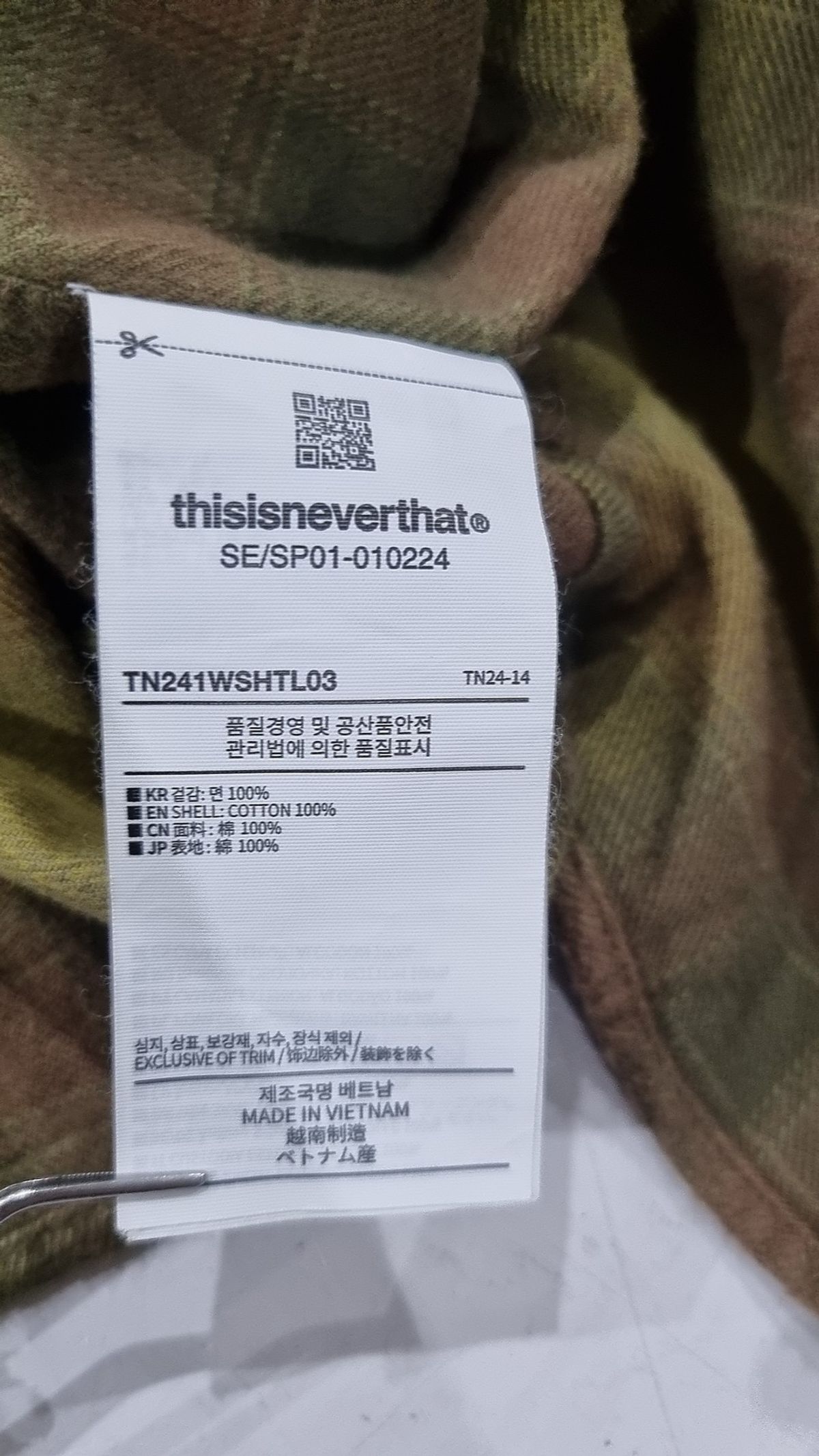 디스이즈네버댓(THISISNEVERTHAT) Flannel Check Shirt - Olive S