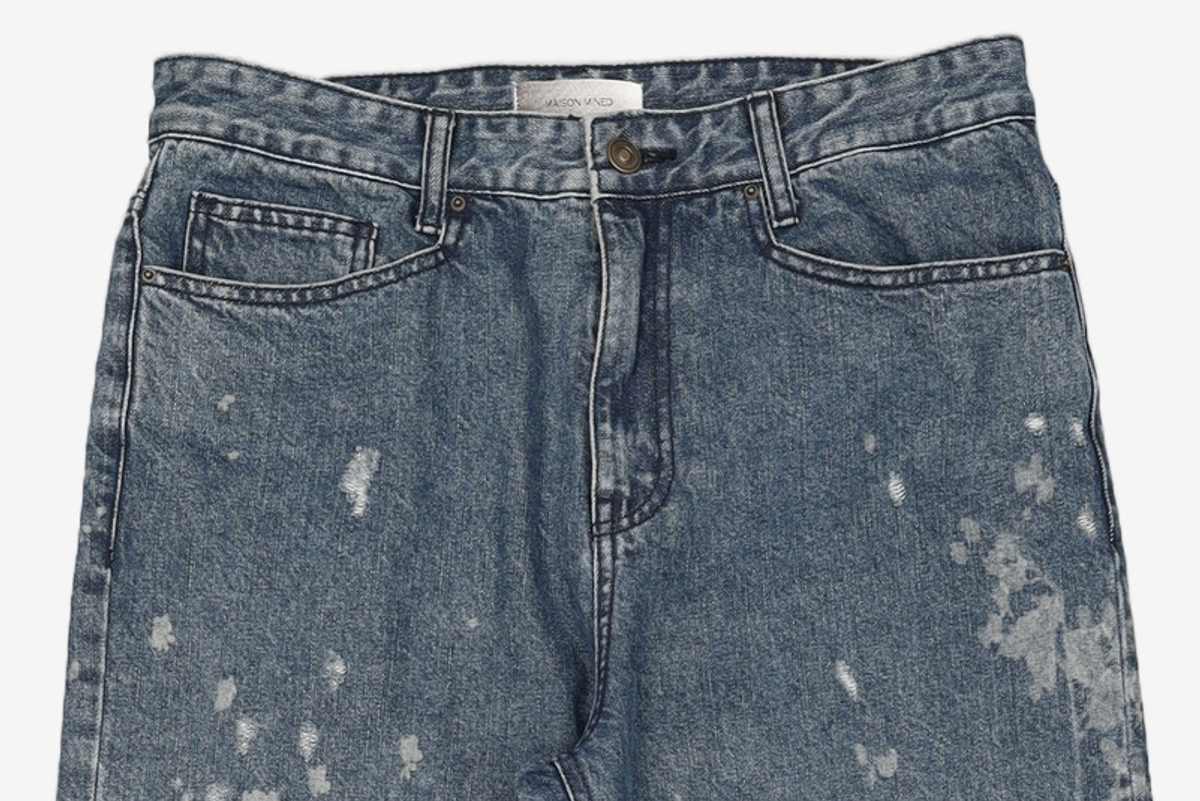 메종미네드(MAISON MINED) WINTER FLOWER LAZER WIDE DENIM PANTS 48