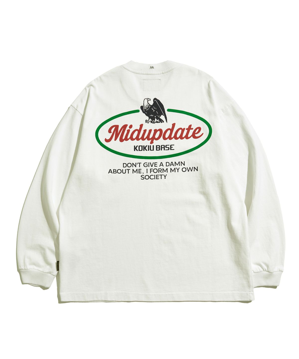 미드업데이트(MIDUPDATE) Heavy Cotton Long Sleeve Pocket Tee_WH