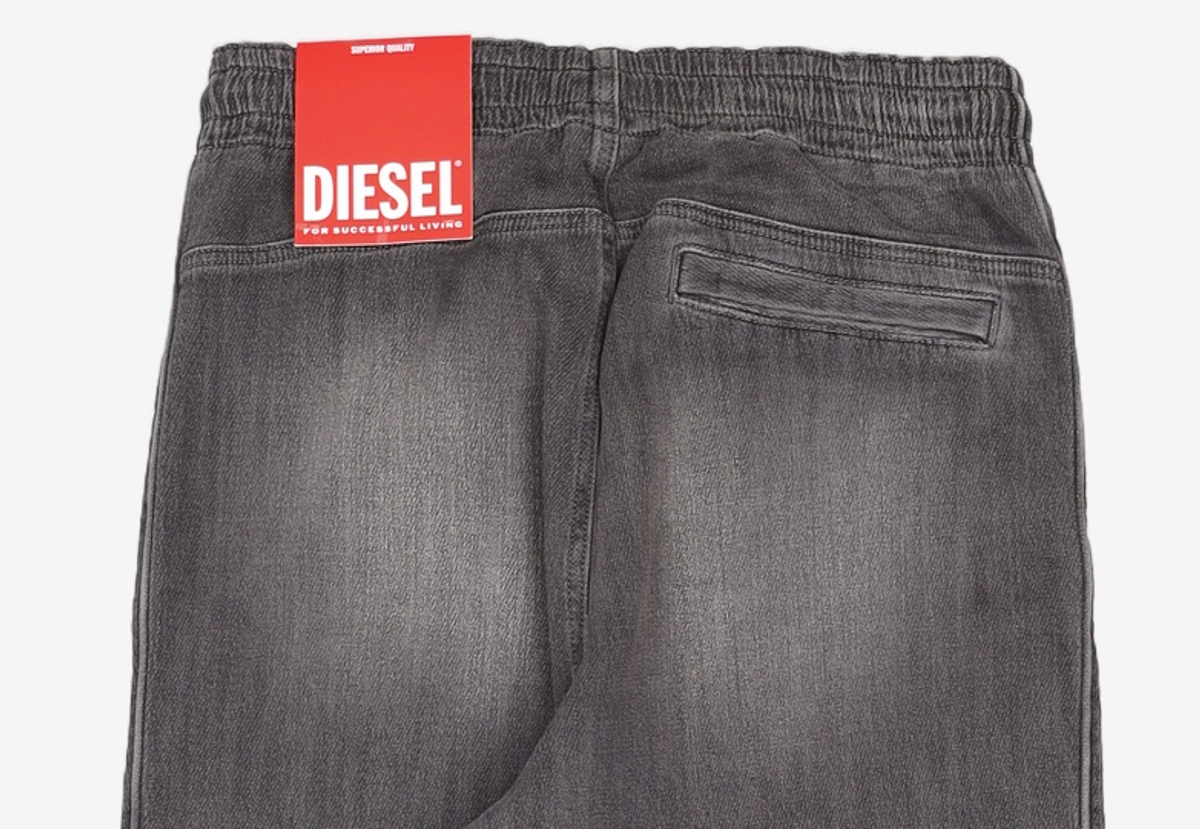 디젤(DIESEL) D 마티언스 트랙 데님 스웻 팬츠 - 블랙: 다크그레이 / A0392409E3002 M