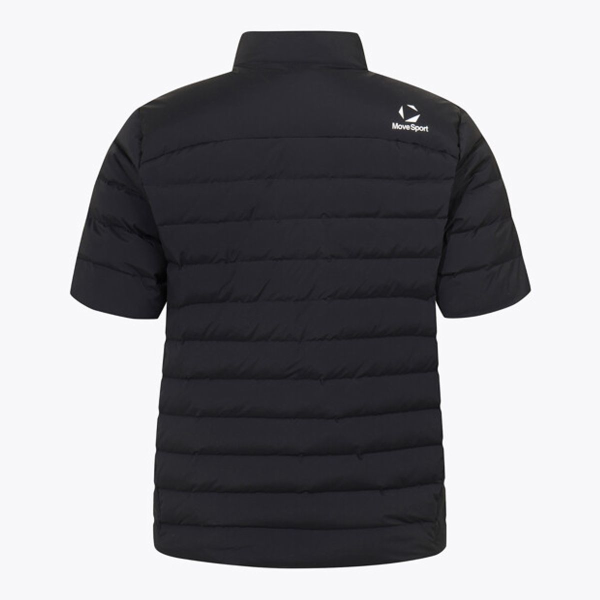 무브스포츠 바이 데상트(MOVESPORT BY DESCENTE) 경량 반팔 덕다운 자켓 블랙 VS121EDJ12