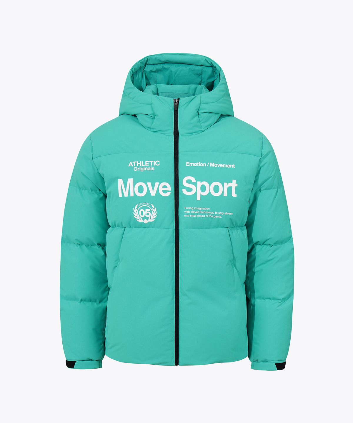 무브스포츠 바이 데상트(MOVESPORT BY DESCENTE) 중경량 후드형 덕다운 자켓 민트 VS121EDJ13