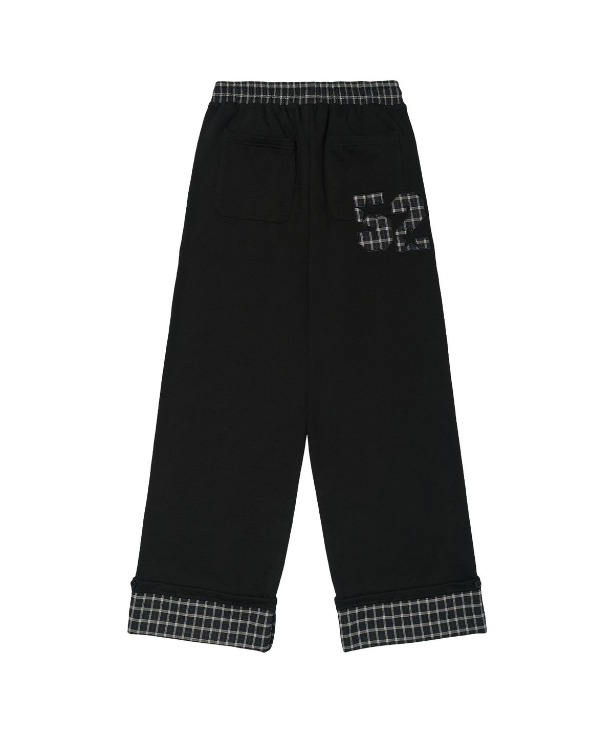 아메스 월드와이드(AMES-WORLDWIDE) 52 CHECK ROLL-UP SWEATPANTS BLACK