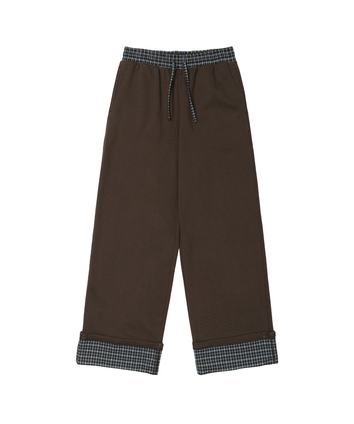 아메스 월드와이드(AMES-WORLDWIDE) 52 CHECK ROLL-UP SWEATPANTS BROWN