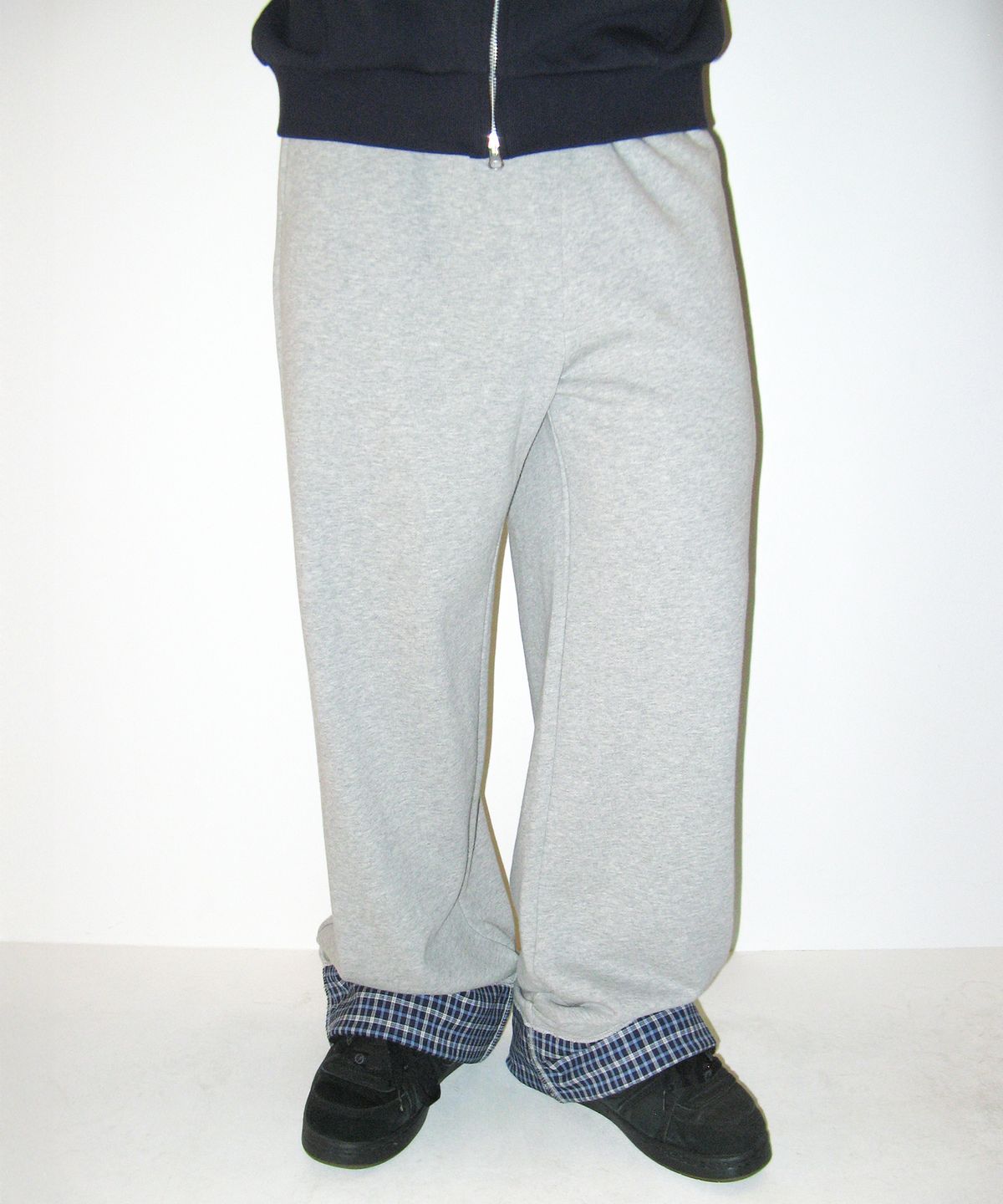 아메스 월드와이드(AMES-WORLDWIDE) 52 CHECK ROLL-UP SWEATPANTS GREY