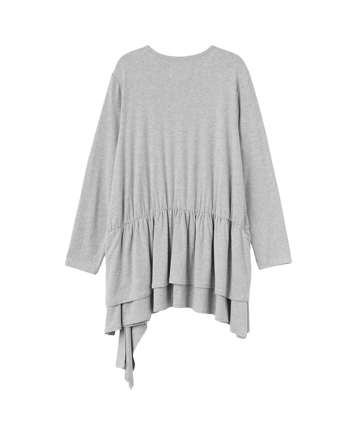 아메스 월드와이드(AMES-WORLDWIDE) JERSEY SHIRRING LAYERED DRESS GREY