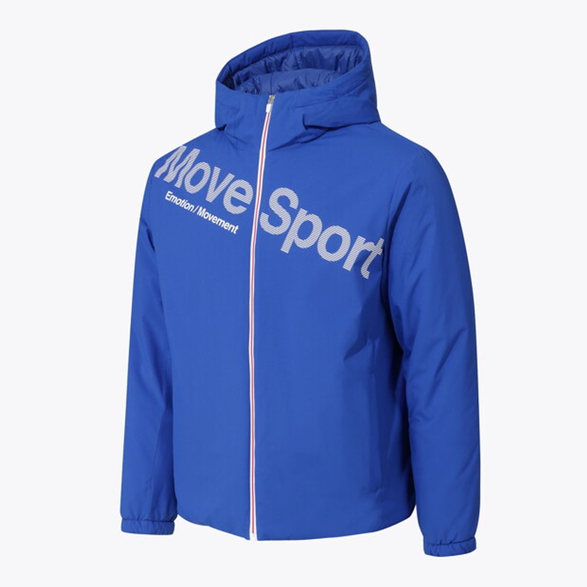 무브스포츠 바이 데상트(MOVESPORT BY DESCENTE) 하이브리드 패딩 후드형 자켓 블루 VS121EPD12