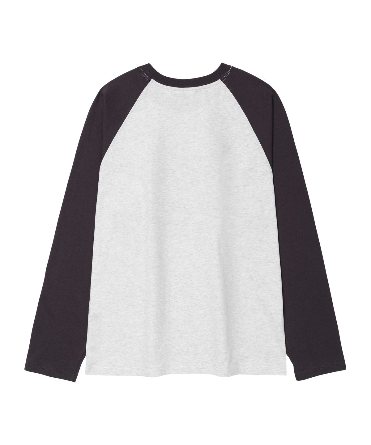 아메스 월드와이드(AMES-WORLDWIDE) 52 CHECK APPLIQUE RAGLAN LS TEE LIGHT GREY
