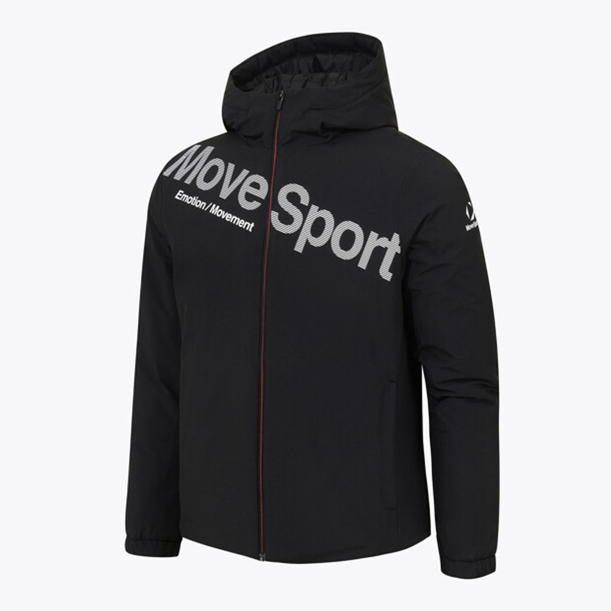 무브스포츠 바이 데상트(MOVESPORT BY DESCENTE) 하이브리드 패딩 후드형 자켓 블랙 VS121EPD12