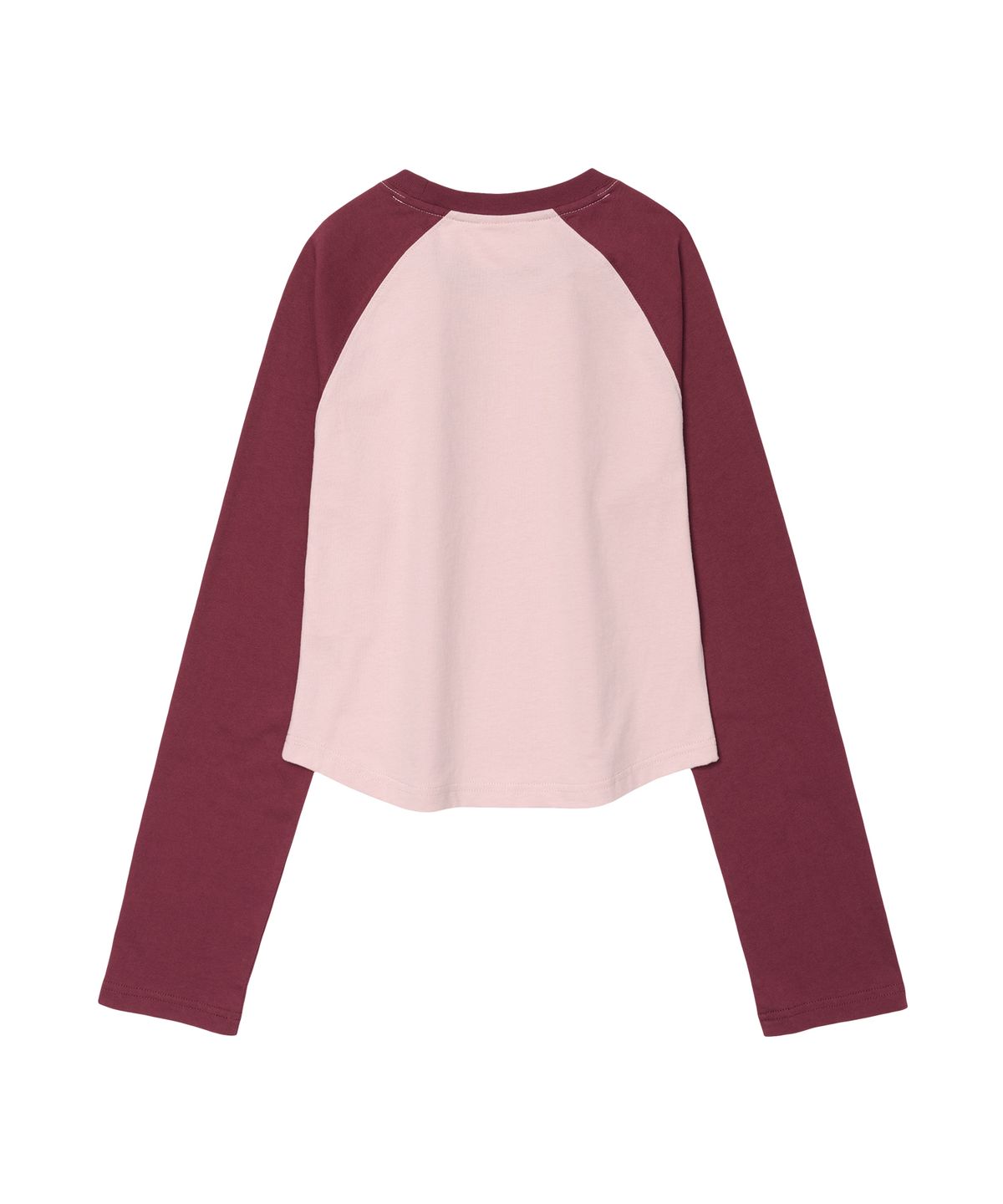 아메스 월드와이드(AMES-WORLDWIDE) BOLD TYPO ROUND HEM LS TEE PINK